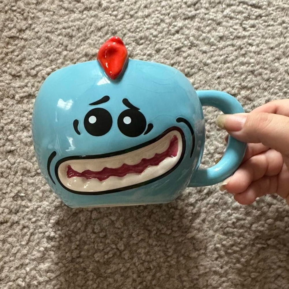 Blue Cartoon Character Mug